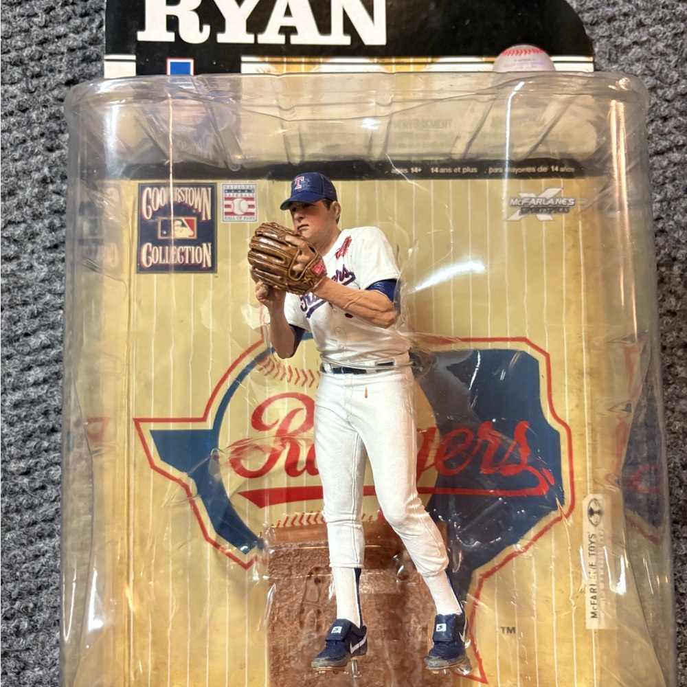 McFarlane MLB Texas Rangers White Blue Baseball Action Figure - Nolan Ryan